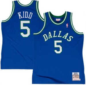 NBA 5 Kidd Mavericks M&N Maillot bleu